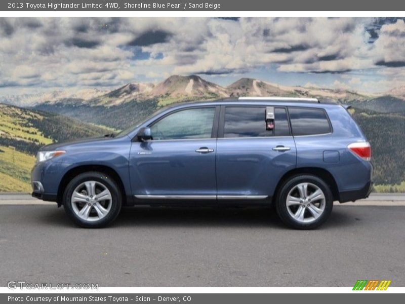 Shoreline Blue Pearl / Sand Beige 2013 Toyota Highlander Limited 4WD