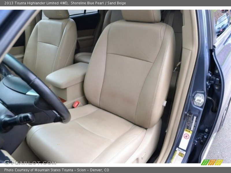 Shoreline Blue Pearl / Sand Beige 2013 Toyota Highlander Limited 4WD