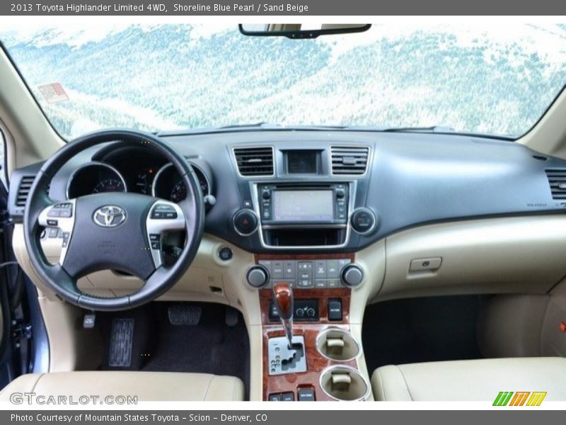 Shoreline Blue Pearl / Sand Beige 2013 Toyota Highlander Limited 4WD