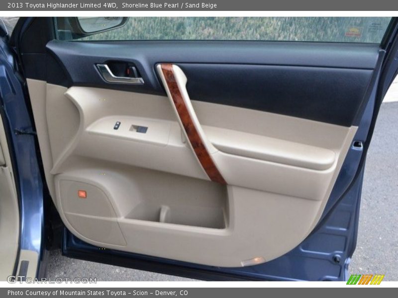 Shoreline Blue Pearl / Sand Beige 2013 Toyota Highlander Limited 4WD