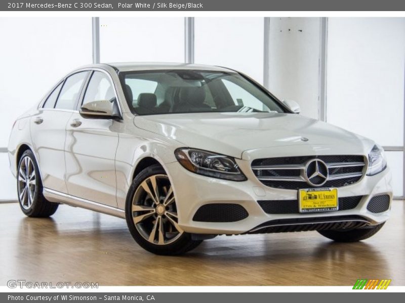 Polar White / Silk Beige/Black 2017 Mercedes-Benz C 300 Sedan