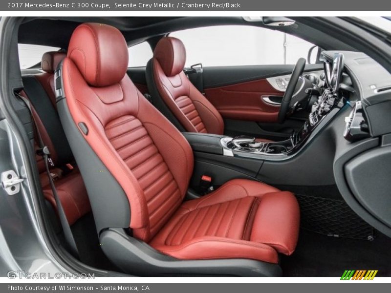 Selenite Grey Metallic / Cranberry Red/Black 2017 Mercedes-Benz C 300 Coupe