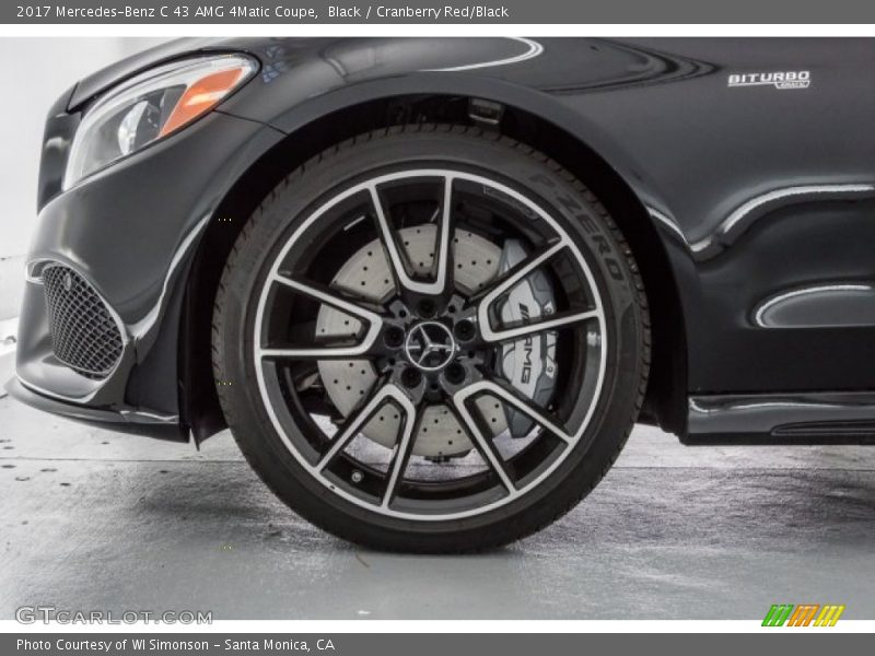 Black / Cranberry Red/Black 2017 Mercedes-Benz C 43 AMG 4Matic Coupe