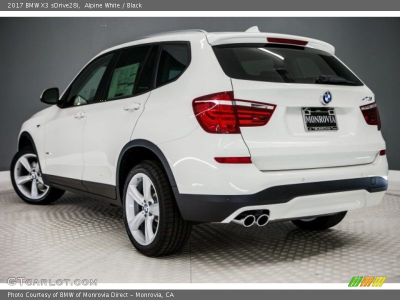 Alpine White / Black 2017 BMW X3 sDrive28i