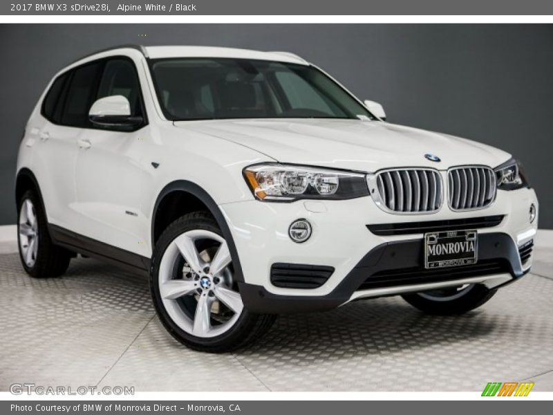 Alpine White / Black 2017 BMW X3 sDrive28i