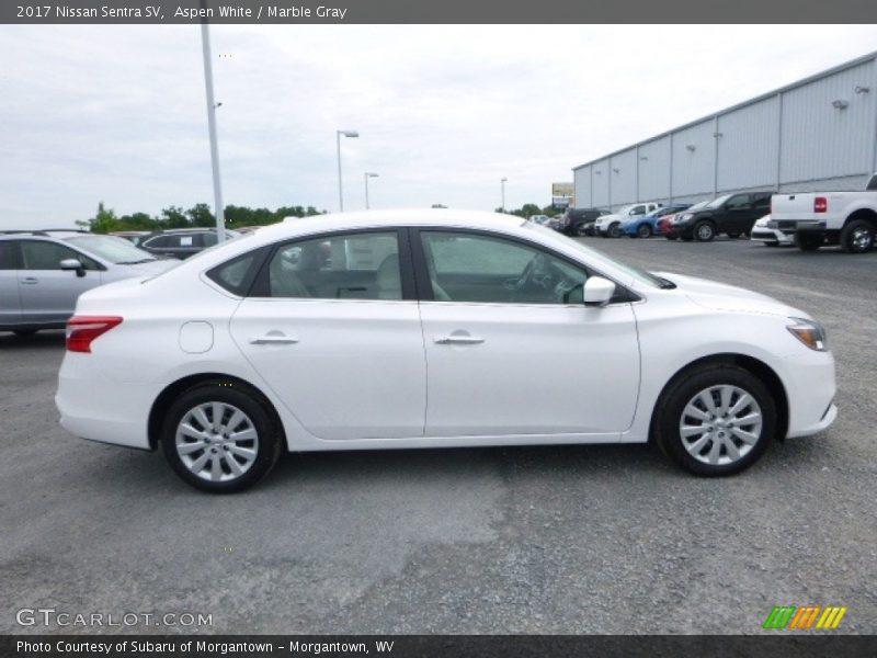Aspen White / Marble Gray 2017 Nissan Sentra SV