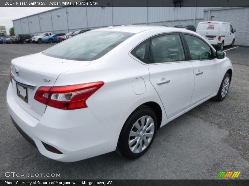 Aspen White / Marble Gray 2017 Nissan Sentra SV