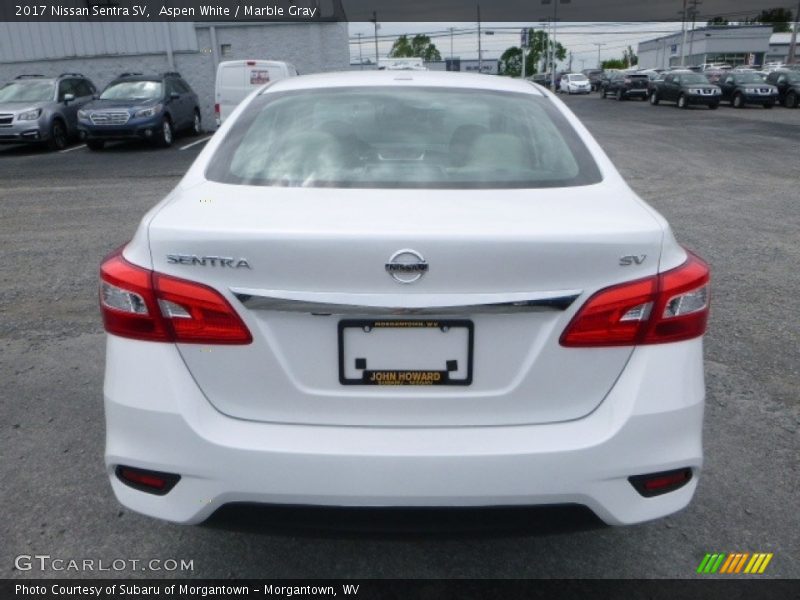 Aspen White / Marble Gray 2017 Nissan Sentra SV
