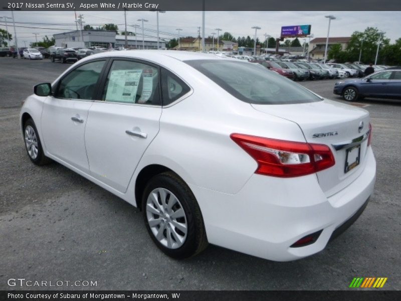 Aspen White / Marble Gray 2017 Nissan Sentra SV