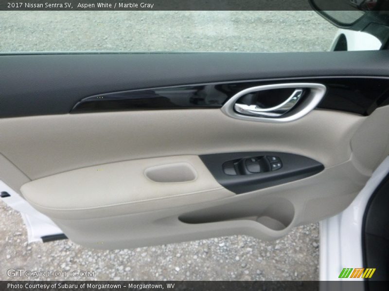 Aspen White / Marble Gray 2017 Nissan Sentra SV