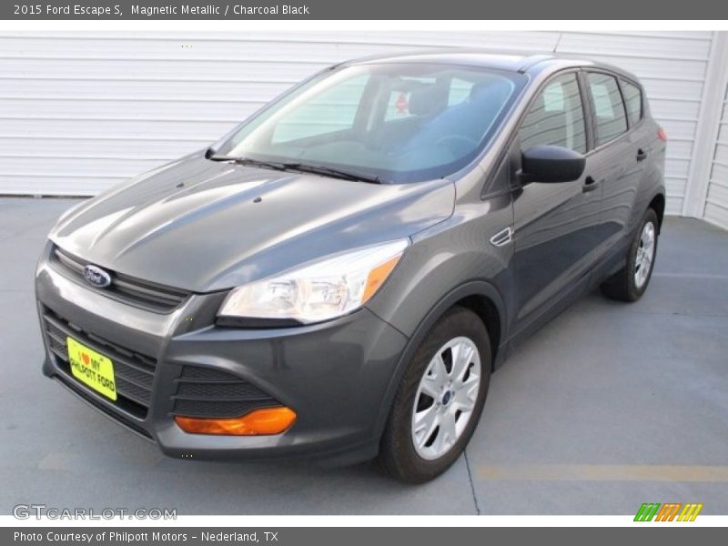 Magnetic Metallic / Charcoal Black 2015 Ford Escape S