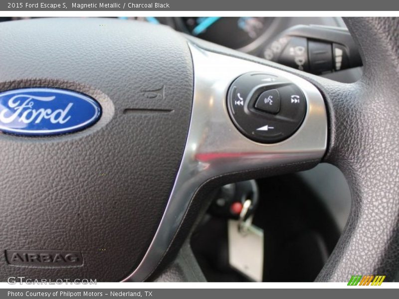 Magnetic Metallic / Charcoal Black 2015 Ford Escape S