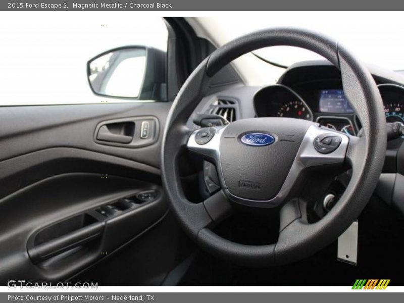 Magnetic Metallic / Charcoal Black 2015 Ford Escape S
