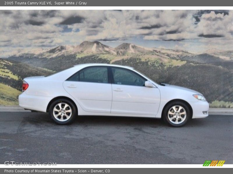 Super White / Gray 2005 Toyota Camry XLE V6