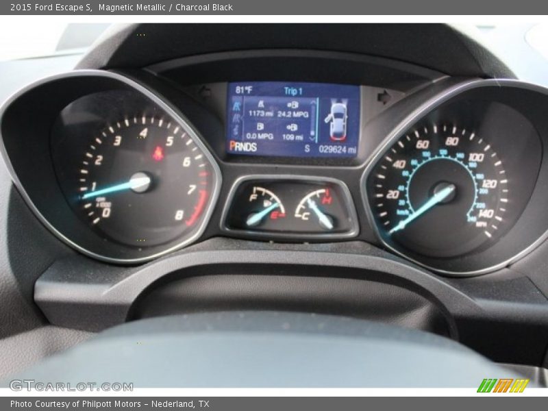Magnetic Metallic / Charcoal Black 2015 Ford Escape S