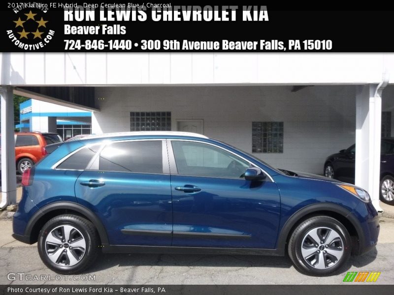 Deep Cerulean Blue / Charcoal 2017 Kia Niro FE Hybrid