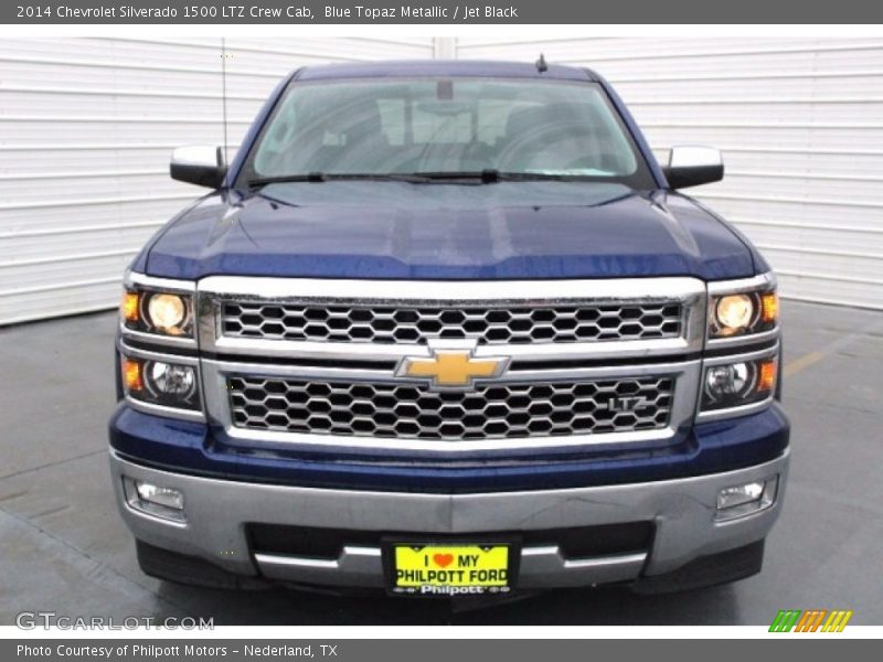 Blue Topaz Metallic / Jet Black 2014 Chevrolet Silverado 1500 LTZ Crew Cab