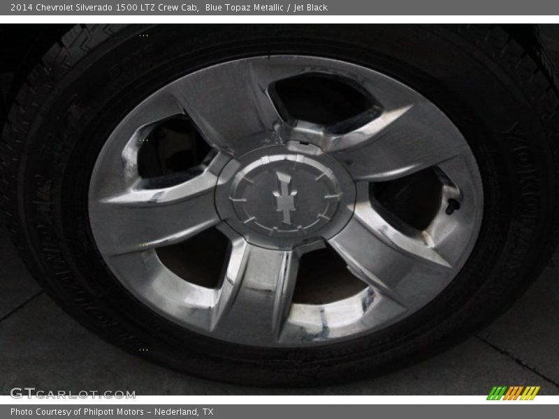 Blue Topaz Metallic / Jet Black 2014 Chevrolet Silverado 1500 LTZ Crew Cab