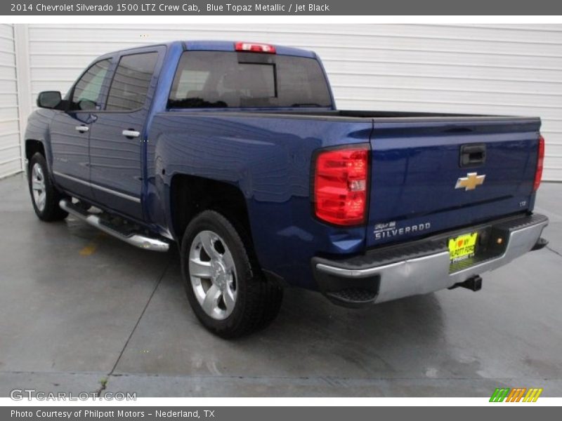 Blue Topaz Metallic / Jet Black 2014 Chevrolet Silverado 1500 LTZ Crew Cab