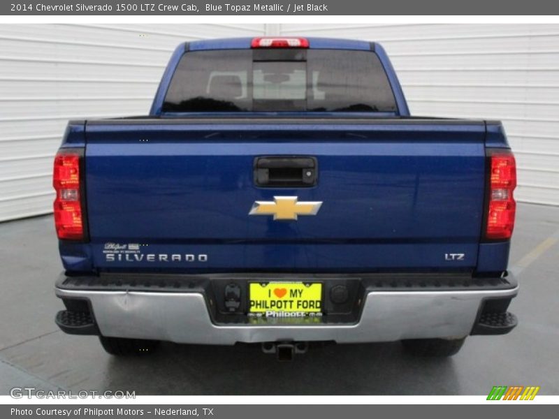 Blue Topaz Metallic / Jet Black 2014 Chevrolet Silverado 1500 LTZ Crew Cab