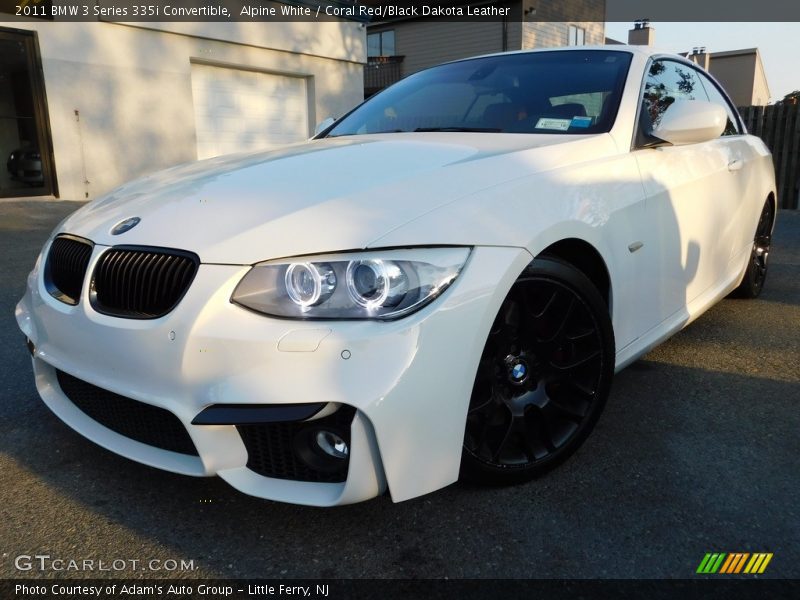 Alpine White / Coral Red/Black Dakota Leather 2011 BMW 3 Series 335i Convertible