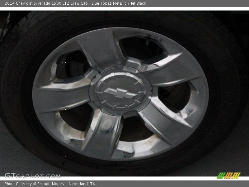 Blue Topaz Metallic / Jet Black 2014 Chevrolet Silverado 1500 LTZ Crew Cab