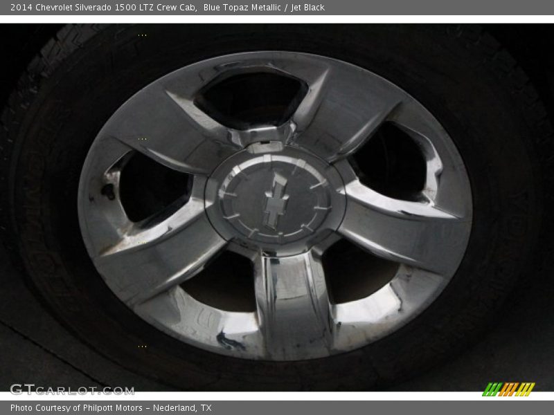 Blue Topaz Metallic / Jet Black 2014 Chevrolet Silverado 1500 LTZ Crew Cab