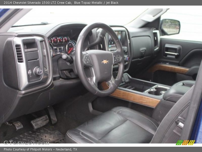 Blue Topaz Metallic / Jet Black 2014 Chevrolet Silverado 1500 LTZ Crew Cab