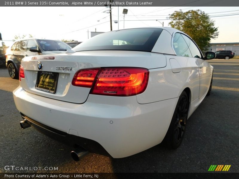 Alpine White / Coral Red/Black Dakota Leather 2011 BMW 3 Series 335i Convertible