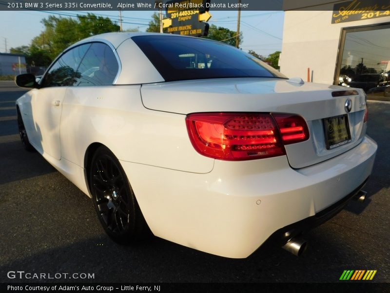 Alpine White / Coral Red/Black Dakota Leather 2011 BMW 3 Series 335i Convertible