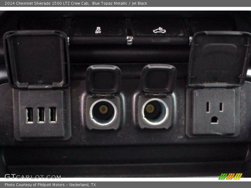 Blue Topaz Metallic / Jet Black 2014 Chevrolet Silverado 1500 LTZ Crew Cab