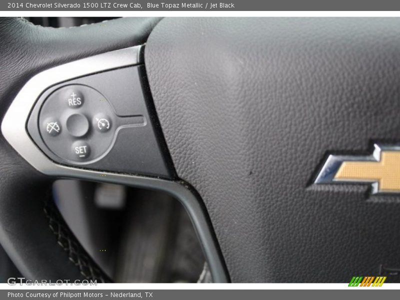 Blue Topaz Metallic / Jet Black 2014 Chevrolet Silverado 1500 LTZ Crew Cab