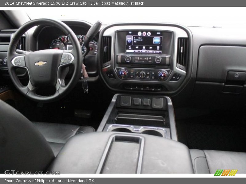 Blue Topaz Metallic / Jet Black 2014 Chevrolet Silverado 1500 LTZ Crew Cab