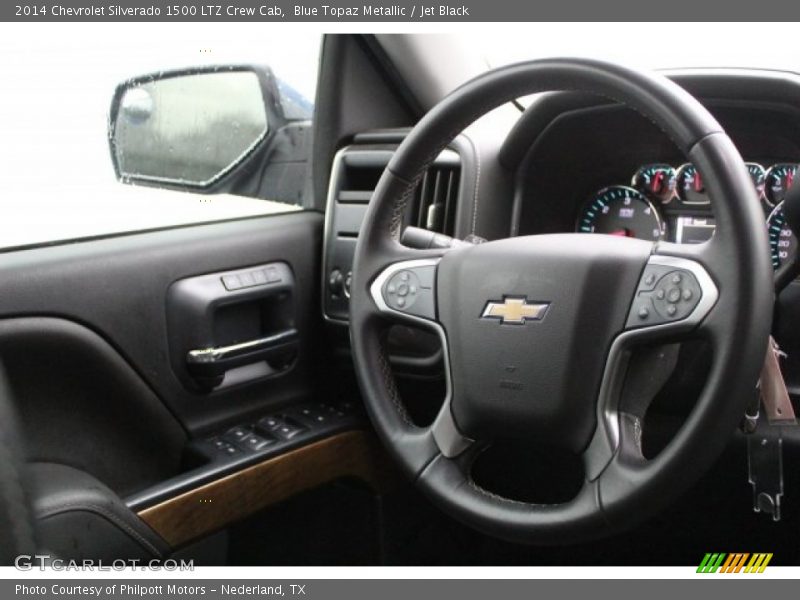 Blue Topaz Metallic / Jet Black 2014 Chevrolet Silverado 1500 LTZ Crew Cab