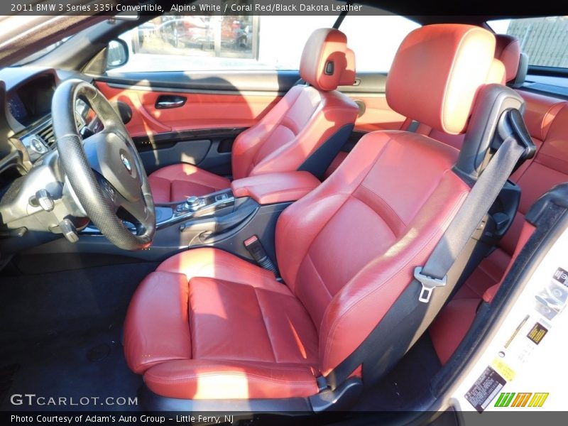 Alpine White / Coral Red/Black Dakota Leather 2011 BMW 3 Series 335i Convertible