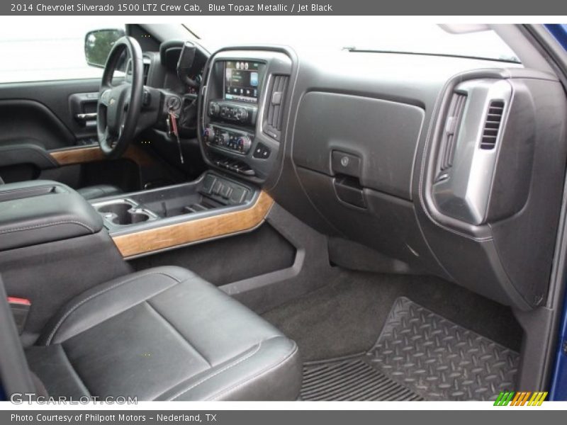 Blue Topaz Metallic / Jet Black 2014 Chevrolet Silverado 1500 LTZ Crew Cab