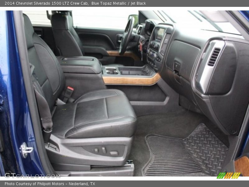 Blue Topaz Metallic / Jet Black 2014 Chevrolet Silverado 1500 LTZ Crew Cab