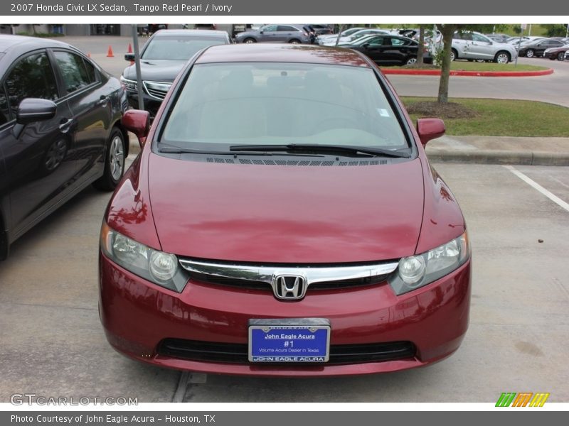 Tango Red Pearl / Ivory 2007 Honda Civic LX Sedan