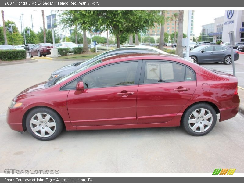 Tango Red Pearl / Ivory 2007 Honda Civic LX Sedan