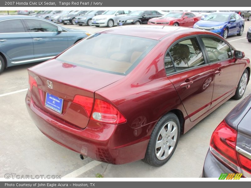 Tango Red Pearl / Ivory 2007 Honda Civic LX Sedan