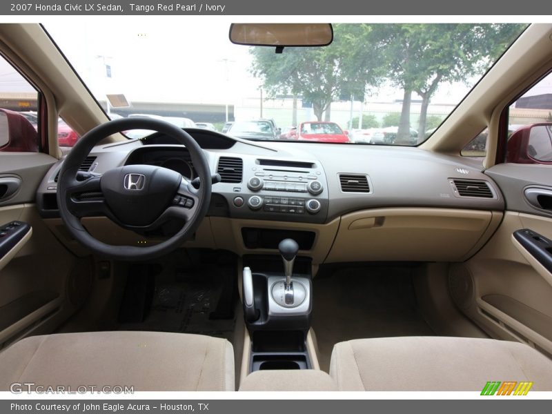 Tango Red Pearl / Ivory 2007 Honda Civic LX Sedan