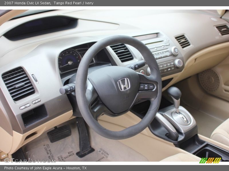 Tango Red Pearl / Ivory 2007 Honda Civic LX Sedan