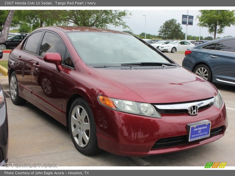 Tango Red Pearl / Ivory 2007 Honda Civic LX Sedan