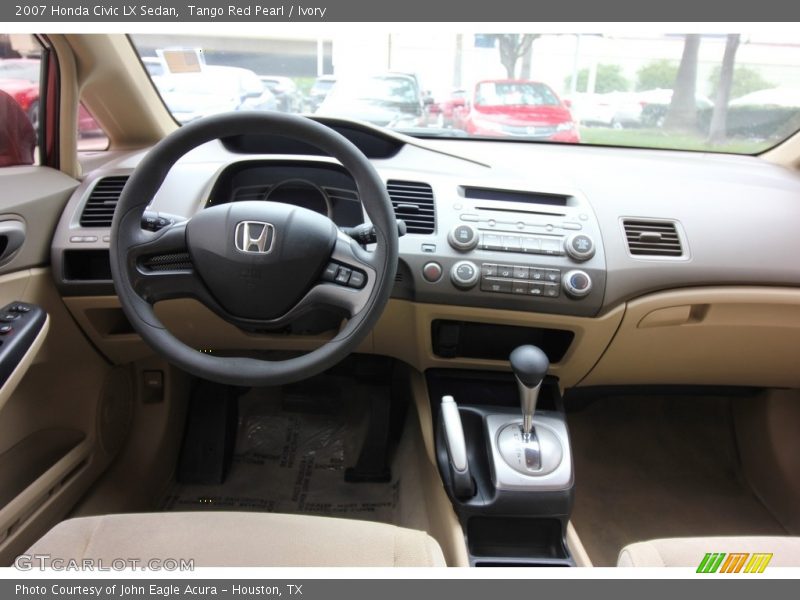 Tango Red Pearl / Ivory 2007 Honda Civic LX Sedan
