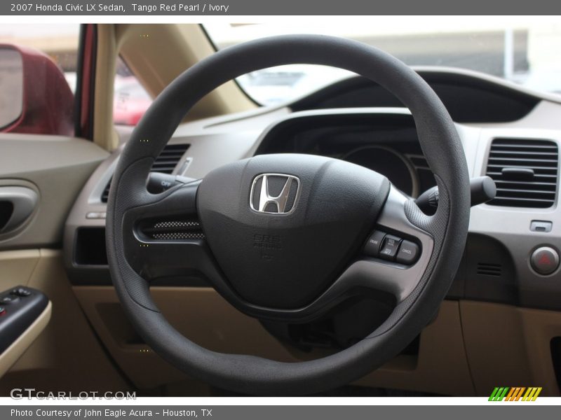 Tango Red Pearl / Ivory 2007 Honda Civic LX Sedan