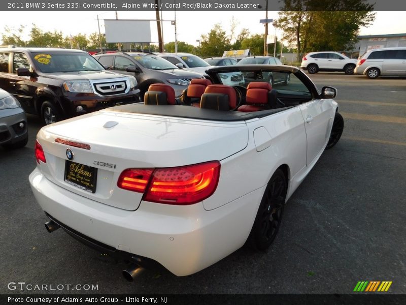 Alpine White / Coral Red/Black Dakota Leather 2011 BMW 3 Series 335i Convertible