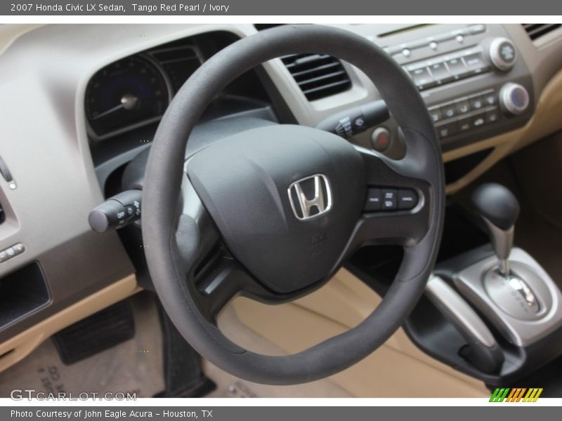 Tango Red Pearl / Ivory 2007 Honda Civic LX Sedan