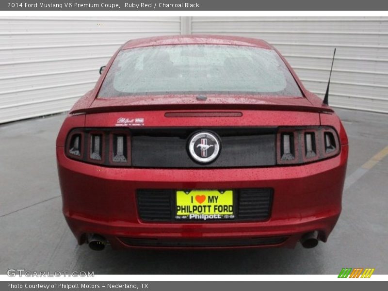 Ruby Red / Charcoal Black 2014 Ford Mustang V6 Premium Coupe