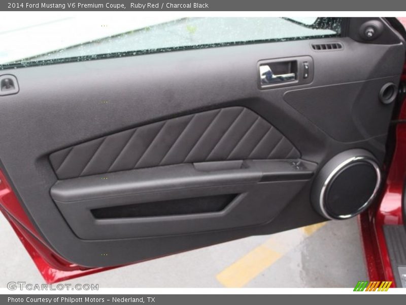 Ruby Red / Charcoal Black 2014 Ford Mustang V6 Premium Coupe
