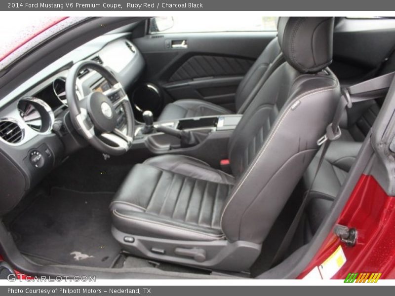 Ruby Red / Charcoal Black 2014 Ford Mustang V6 Premium Coupe